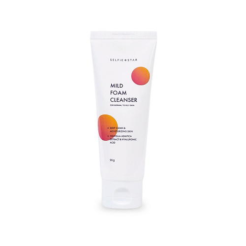 SELFIE STAR Пенка для умывания с экстрактом центеллы и гиалуроновой кислотой Mild Foaming Cleanser With Centella and Hyaluronic Acid 90 #1
