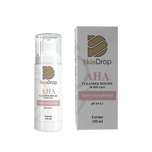 SKINDROP Мягкий очищающий мусс для всех типов кожи AHA cleanser mousse 150 #1