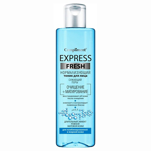 COMPLIMENT Тоник Express Fresh нормализующий для лица сужающий поры 250 #1