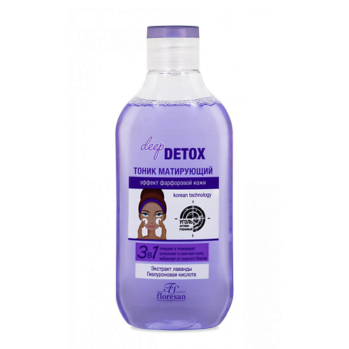 FLORESAN Тоник матирующий DEEP DETOX 3 в 1 300 #1