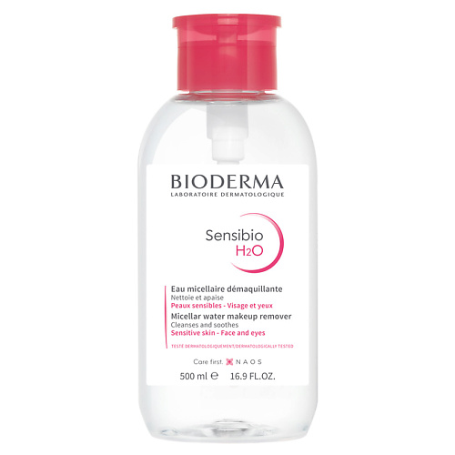BIODERMA Мицеллярная вода с помпой для очищения нормальной и чувствительной кожи лица Sensibio H2O 500 #1