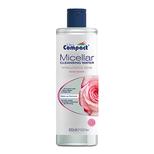 ULTRA COMPACT Вода мицеллярная для снятия макияжа с экстрактом розы Micellar Cleansing Water Rose Water 400 #1