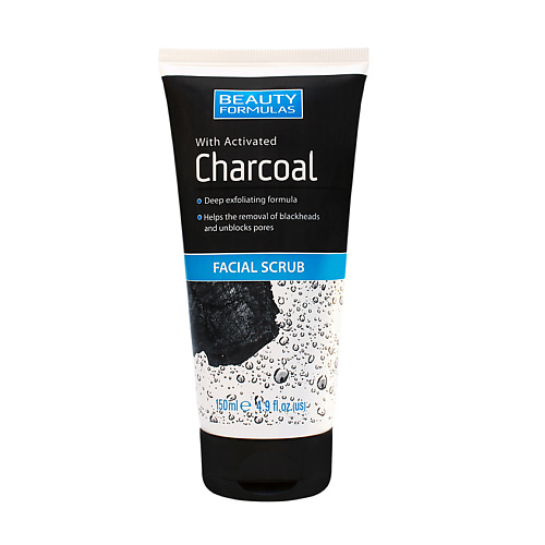BEAUTY FORMULAS Скраб для лица с активированным углем Facial Scrub with Activated Charcoal 150 #1