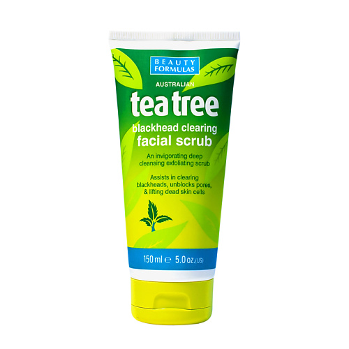 BEAUTY FORMULAS Скраб для лица от угрей Чайное дерево Tea Tree Blackhead Clearing Facial Scrub 150 #1
