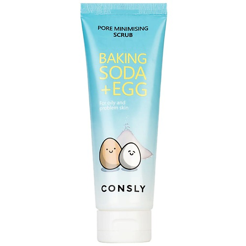 CONSLY Скраб для лица с содой и яичным белком Baking Soda & Egg Pore Minimising Scrub 120 #1