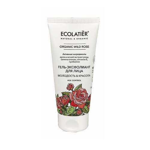 ECOLATIER Green Гель-Эксфолиант для лица "МОЛОДОСТЬ И КРАСОТА" серия ORGANIC WILD ROSE 100 #1