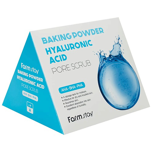 FARMSTAY Скраб для лица для очищения пор с содой и гиалуроновой кислотой Baking Powder Hyaluronic Acid Pore Scrub 25 #1