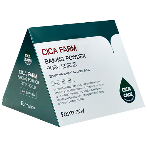 FARMSTAY Скраб для лица для очищения пор с центеллой азиатской Cica Farm Baking Powder Pore Scrub 25 #1