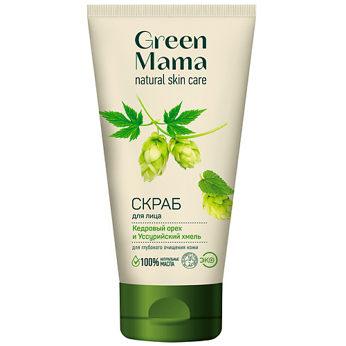 GREEN MAMA Скраб для лица "Кедровый орех и уссурийский хмель" Natural Skin Care 170 #1