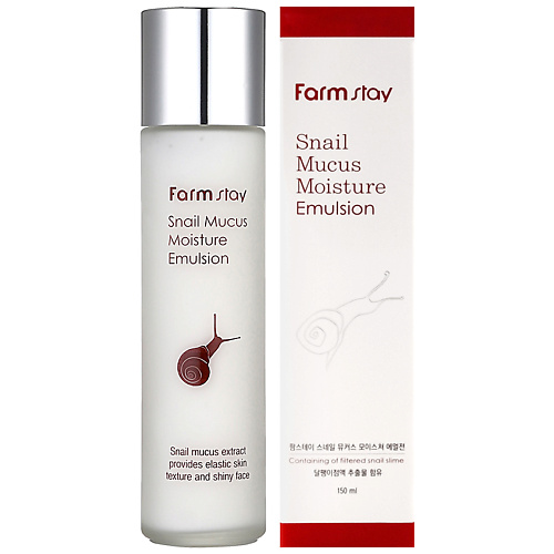 FARMSTAY Эмульсия для лица увлажняющая с муцином улитки Snail Mucus Moisture Emulsion 150 #1