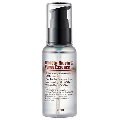 PURITO Эссенция с ниацинамидом и галактомисисом Galacto Niacin 97 Power Essence 60 #1