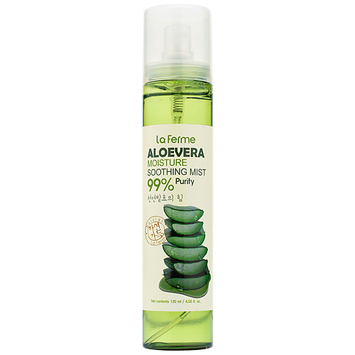 FARMSTAY Спрей для лица Успокаивающий c экстрактом алоэ Aloevera Moisture Soothing Mist 120 #1