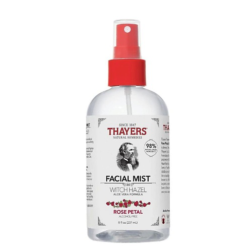 THAYERS Мист для лица без спирта с гамамелисом и лепестком розы Witch Hazel Rose Petal Facial Mist 237 #1