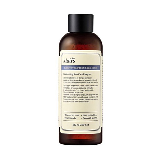 DEAR, KLAIRS Тонер с бета-глюканом и гиалуроновой кислотой Supple Preparation Facial Toner 180 #1