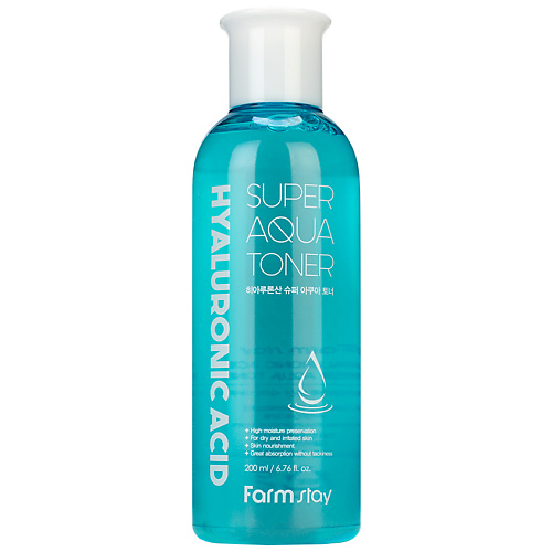FARMSTAY Тонер для лица суперувлажняющий с гиалуроновой кислотой Hyaluronic Acid Super Aqua Toner 200 #1