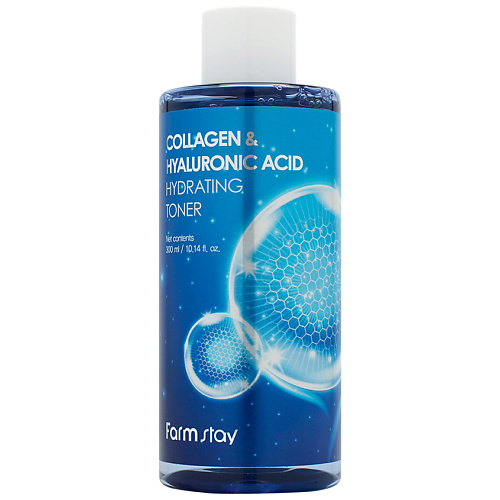 FARMSTAY Тонер для лица увлажняющий с гиалуроновой кислотой и коллагеном Collagen & Hyaluronic Acid Hydrating Toner 300 #1