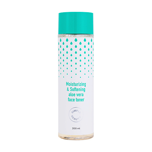 SIMPLE BEAUTY Увлажняющий и смягчающий тонер для лица с алоэ-вера Moisturizing & Softening Aloe Vera Face Toner 200 #1