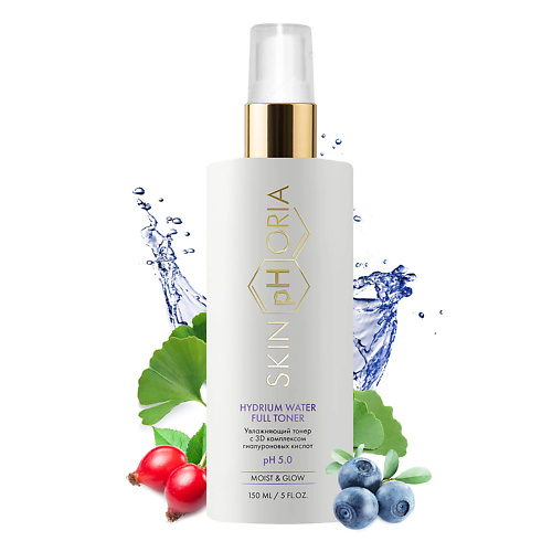 SKINPHORIA Увлажняющий тонер с 3D комплексом гиалуроновых кислот Hydrium Water Full Toner 150 #1