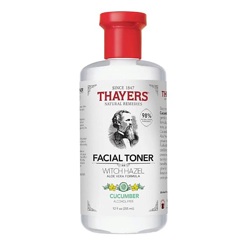 THAYERS Тонер для лица без спирта с гамамелисом и огурцом Witch Hazel Cucumber Facial Toner 335 #1