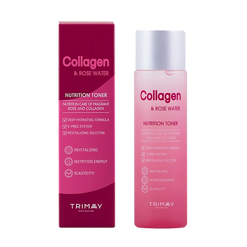TRIMAY Тонер для кожи лица с коллагеном и розовой водой/Collagen & Rose Water Nutrition Toner 210 #1