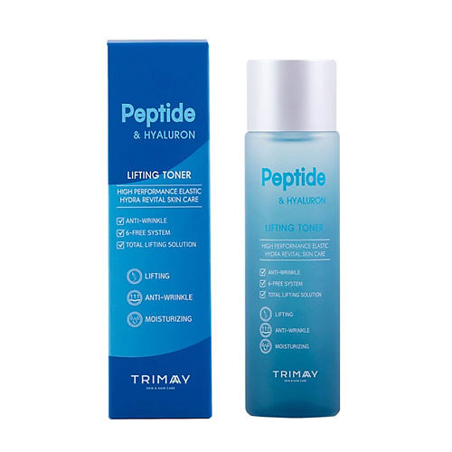 TRIMAY Тонер для лица с гиалуроновой кислотой и пептидами.  Peptide & Hyaluron Lifting Toner 210 #1