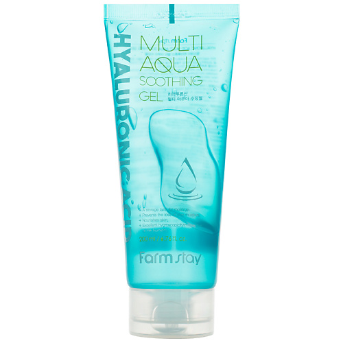 FARMSTAY Гель многофункциональный успокаивающий с гиалуроновой кислотой Hyaluronic Acid Multi Aqua Soothing Gel 200 #1
