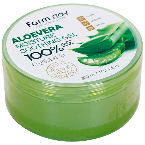FARMSTAY Увлажняющий успокаивающий гель с экстрактом алоэ вера Aloevera Moisture Soothing Gel 300 #1