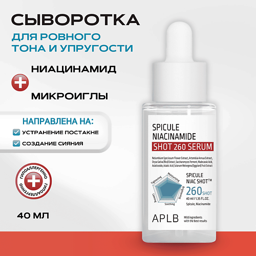 APLB Обновляющая сыворотка со спикулами и ниацинамидом Spicule Niacinamide Shot 260 Serum 55 #1