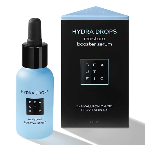 BEAUTIFIC Сыворотка-бустер для лица с гиалуроновой кислотой и витамином В5 Hydra Drops 30 #1