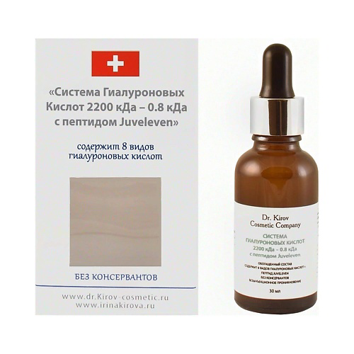 DR. KIROV COSMETIC COMPANY Система Гиалуроновых Кислот 2200 кДа - 0,8 кДа с пептидом Juveleven 30 #1