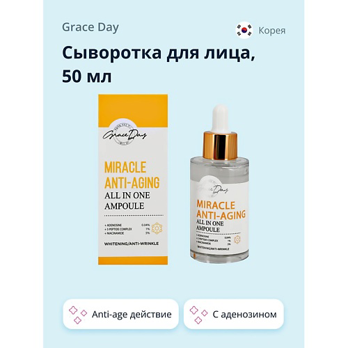 GRACE DAY Сыворотка для лица MIRACLE с аденозином, ниацинамидом и комплексом пептидов 50 #1