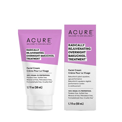 ACURE Крем для лица ночной растительный сквалан и бакучиол Radically Rejuvenating 50 #1