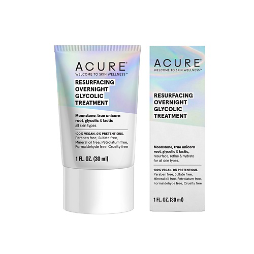 ACURE Крем для лица ночной гликолевая кислота и Корень единорога Resurfacing 30 #1