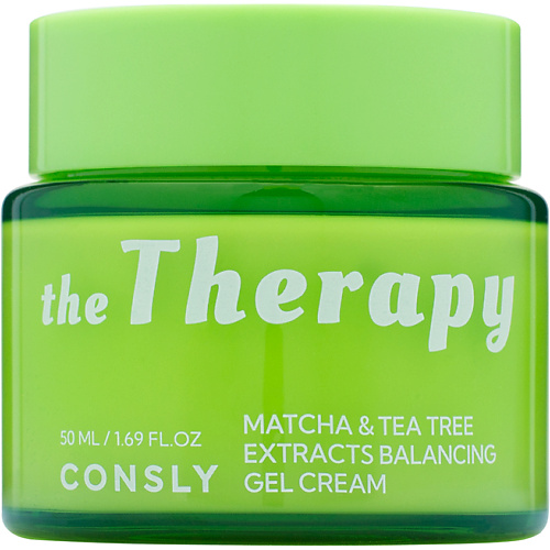 CONSLY Балансирующий гель-крем с экстрактом матча и чайного дерева The Therapy Matcha & Tea Tree Extracts Balancing Gel Cream 50 #1