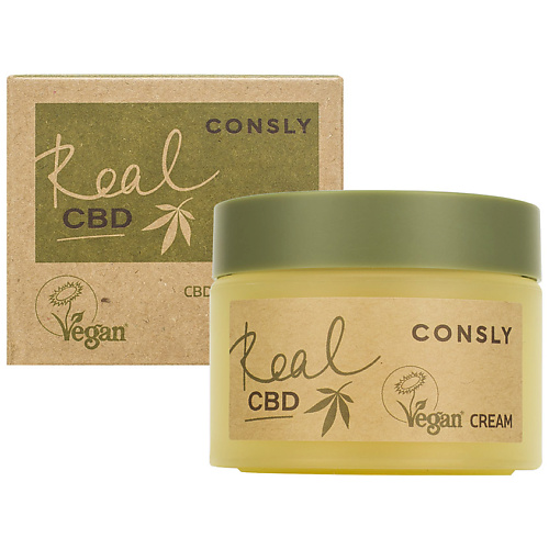 CONSLY Крем для лица с канабидиолом и растительным скваланом Real CBD Vegan Cream 50 #1