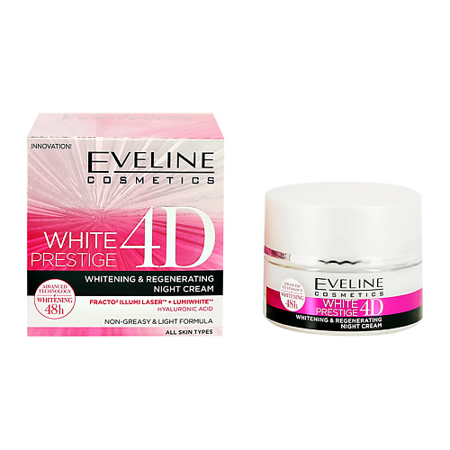 EVELINE Крем для лица WHITE PRESTIGE 4D ночной осветляюще-регенерирующий 50 #1