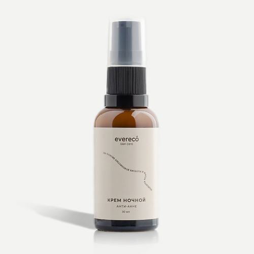 EVERECO SKIN CARE Ночной крем для лица Анти-акне 30 #1