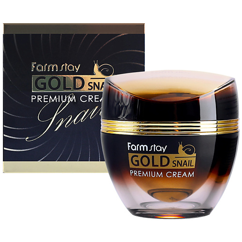 FARMSTAY Крем для лица премиальный с золотом и муцином улитки Gold Snail 50 #1