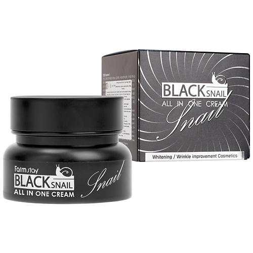 FARMSTAY Крем для лица с муцином черной улитки Black Snail All in One Cream 100 #1