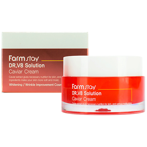 FARMSTAY Крем для лица с экстрактом икры DR.V8 Solution Caviar Cream 50 #1