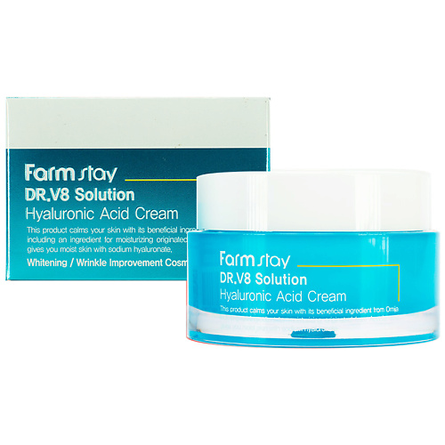 FARMSTAY Крем для лица с гиалуроновой кислотой DR.V8 Solution Hyaluronic Acid Cream 50 #1