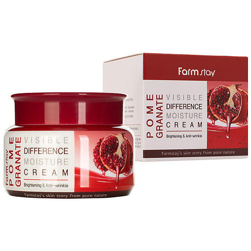 FARMSTAY Крем для лица увлажняющий с экстрактом граната Pomagranate Visible Difference Moisture Cream 100 #1