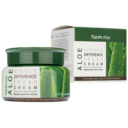 FARMSTAY Крем для лица увлажняющий с экстрактом алоэ Aloe Visible Difference Fresh Cream 100 #1