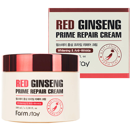 FARMSTAY Крем для лица Восстанавливающий с экстрактом красного женьшеня Red Ginseng Prime Repair Cream 100 #1