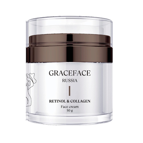 GRACE FACE Антивозрастной крем для лица с ретинолом, коллагеном и эктоином, от морщин 50 #1
