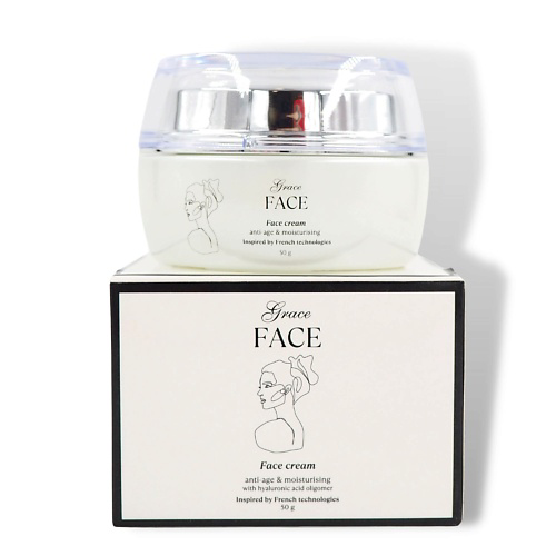 GRACE FACE Увлажняющий и антивозрастной крем уход для лица с гиалуроновой кислотой 50 #1