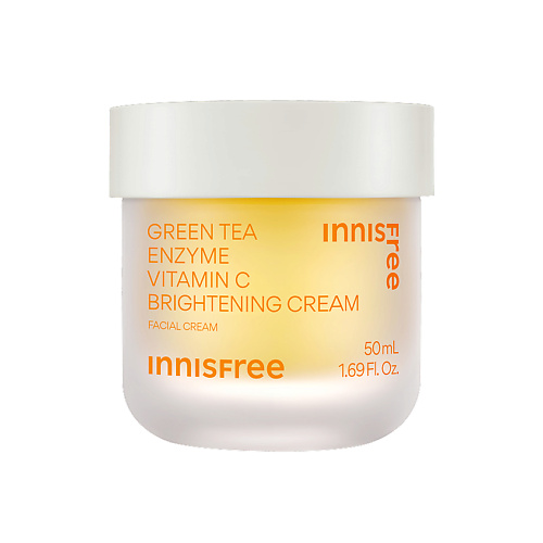 INNISFREE Обновляющий крем с витамином С и энзимами зеленого чая для выравнивания тона кожи Green Tea Enzyme Vitamin C Brightening Cream 50 #1