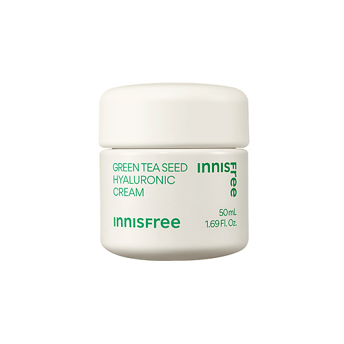 INNISFREE Увлажняющий крем с экстрактом семян зеленого чая и гиалуроновой кислотой для  сияния кожи Green Tea 50 #1
