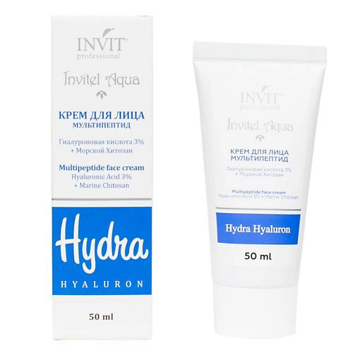 INVIT Крем для лица Мультипептид, уменьшает отечность «Invitel Aqua» 50 #1