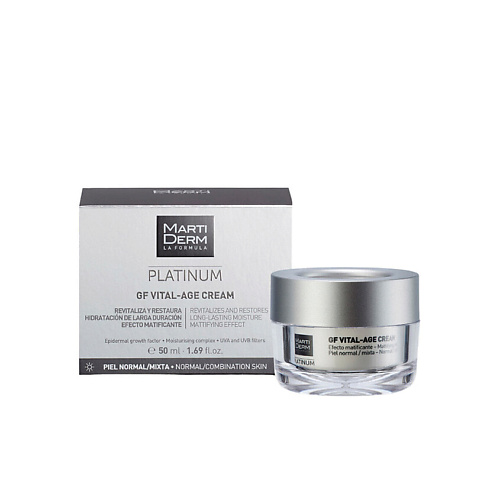 MARTIDERM Матирующий антивозрастной крем Platinum GF Vital‑Age 50 #1